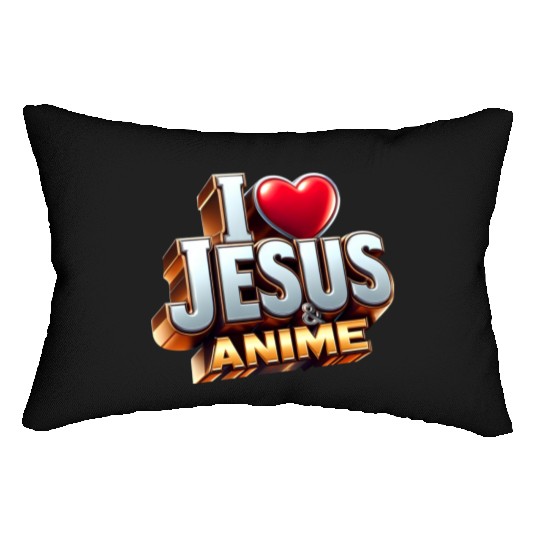 I Love Jesus & Anime Lumbar Pillows