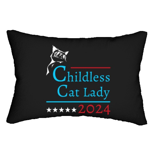 "Childless Cat Lady" Kamala Harris 2024 Lumbar Pillows