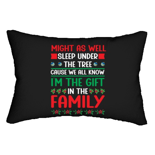 Christmas Humor Merry Xmas Favorite Person Funny Lumbar Pillows