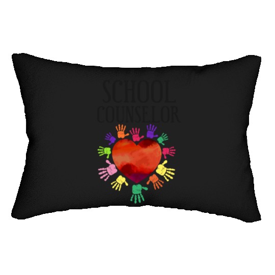 School Counselor Heart Lumbar Pillows