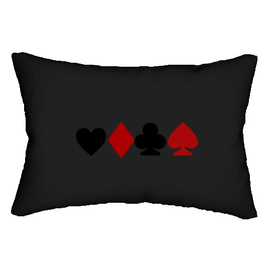 playing card lovers Lumbar Pillows