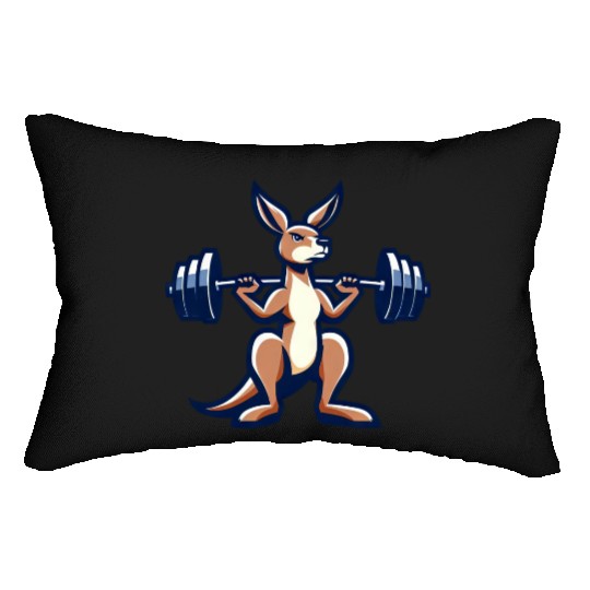 Kangaroo Barbell Weight Gym Fitness Workout Lumbar Pillows