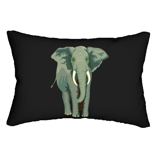 Elephant Face Funny Lumbar Pillows - Funny Animal Face Lover