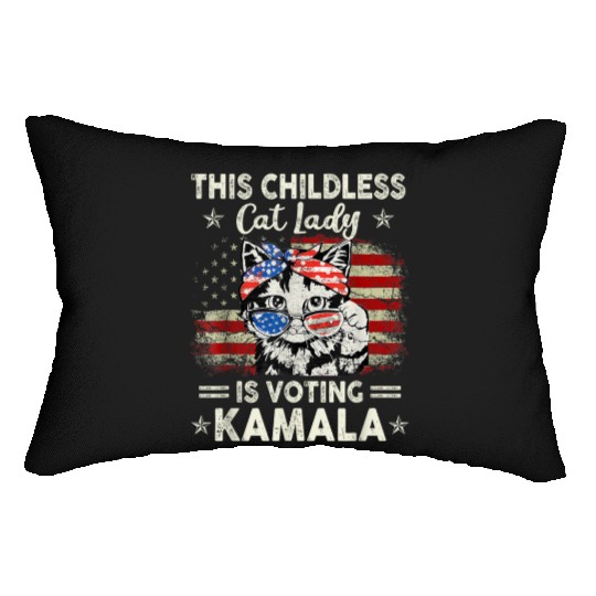 This Childless Cat Lady is Voting Kamala Harris 20 Lumbar Pillows