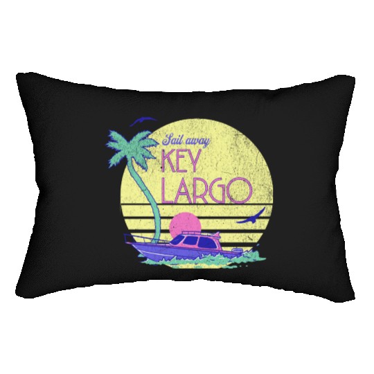 Sail Away Yacht Rock Key Largo Boating Lumbar Pillows
