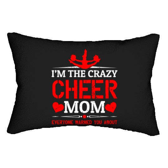 Crazy Cheer Mom Cheerleading Mommy Mother's Day Lumbar Pillows