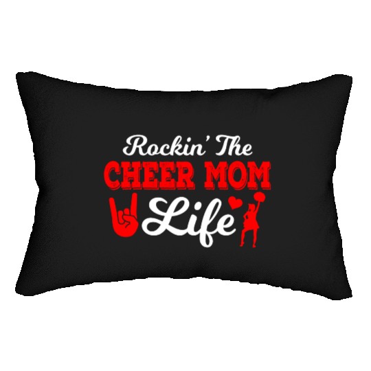 Rockin Cheer Mom Life Cheerleading Mother's Day Lumbar Pillows