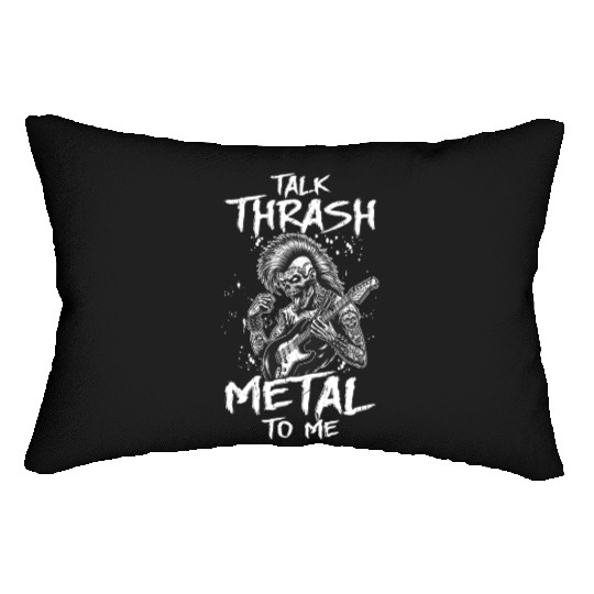 Metalhead Art for Trash Metal Fan Lumbar Pillows
