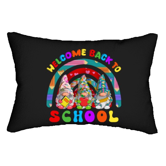 Welcome Back To School Gnome Lovers Lumbar Pillows
