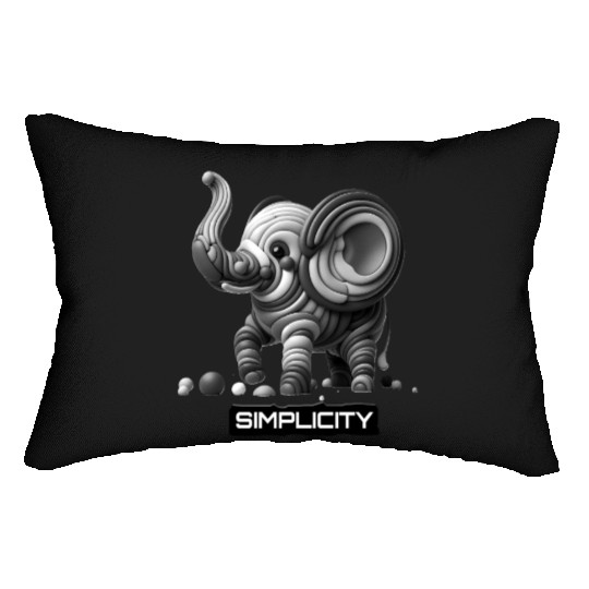 Simply Adorable: Baby Elephant - Simplicity Lumbar Pillows