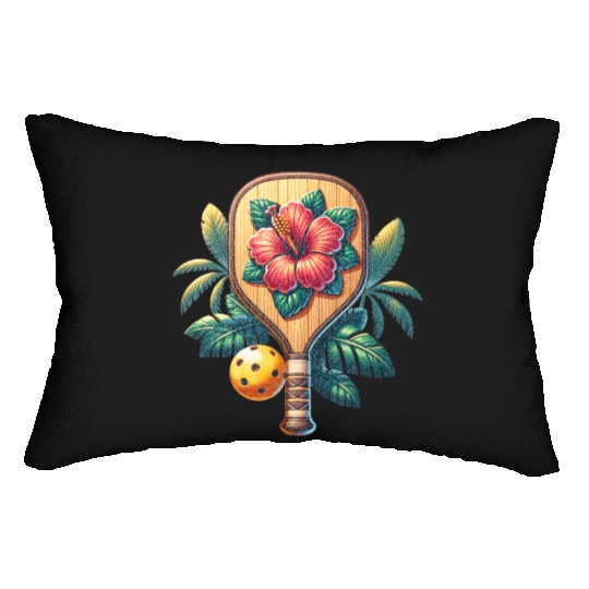 Hibiscus Flower Pickleball Lumbar Pillows