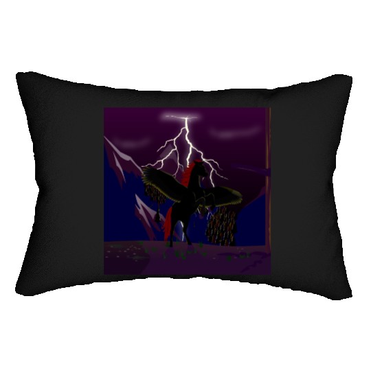 Pegasus Storm at Night Lumbar Pillows