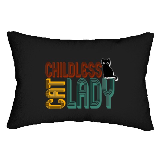 childless cat lady Kamala Harris 2024 Lumbar Pillows