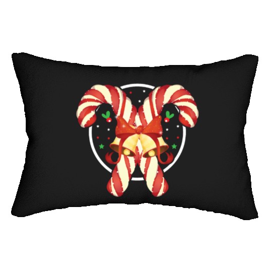 Candy Canes Christmas Matching Group Xmas Holiday Lumbar Pillows