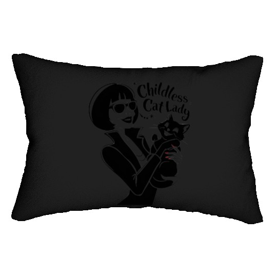 Childless Cat Lady Kamala Harris Lumbar Pillows
