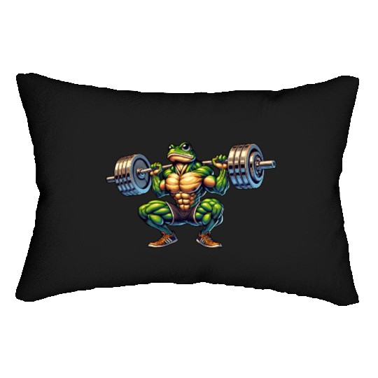 Frog Toad Fitness Barbell Gym Workout Training Lumbar Pillows
