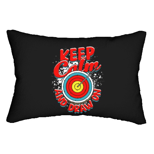 Archery Archer Keep calm and draw on Lumbar Pillows