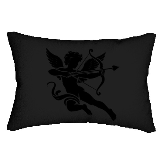 classic cupid shooting his love arrows Lumbar Pillows