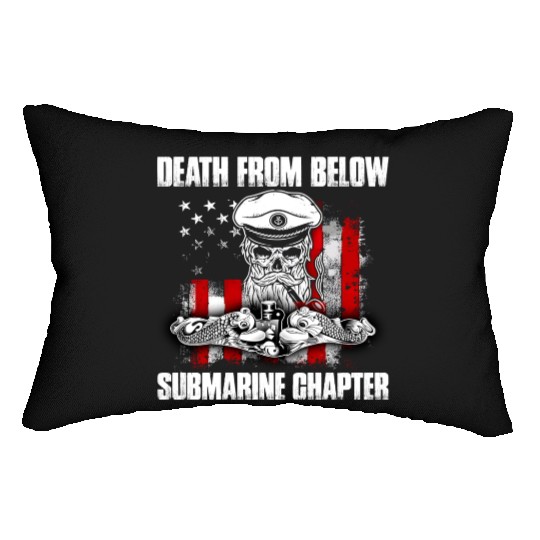 Death From Below Submarine Chapter Patriotic Lumbar Pillows