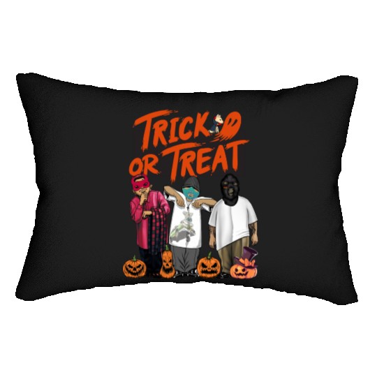 halloween trick or treat Hip Hop cholos Lumbar Pillows