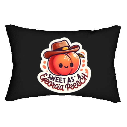 Sweet as a Georgia Peach Sticker Lumbar Pillows