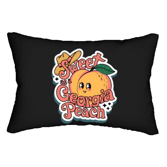 Sweet as a Georgia Peach Sticker.t-shits Lumbar Pillows