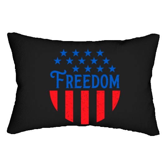 Patriotic Freedom Stars and Stripes Lumbar Pillows