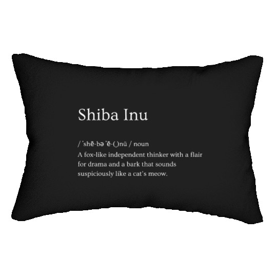 Shiba Inu Definition Art Print Lumbar Pillows