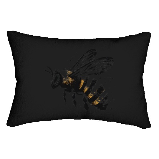 Honey Bee Insect Art 5 Lumbar Pillows