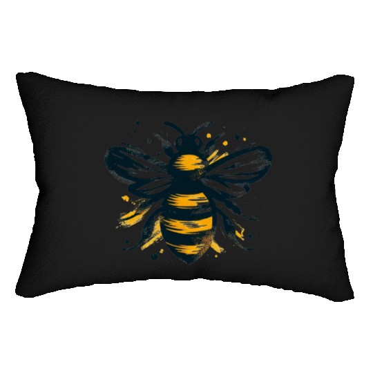 Honey Bee Insect Art 1 Lumbar Pillows