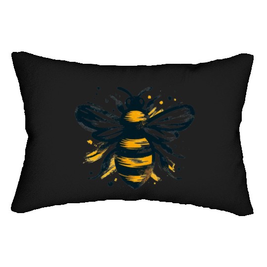 Honey Bee Insect Art 1 Lumbar Pillows