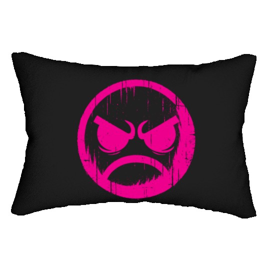 Angry Cool Face Lumbar Pillows