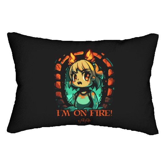 I Am on Fire in the Dungeon Lumbar Pillows