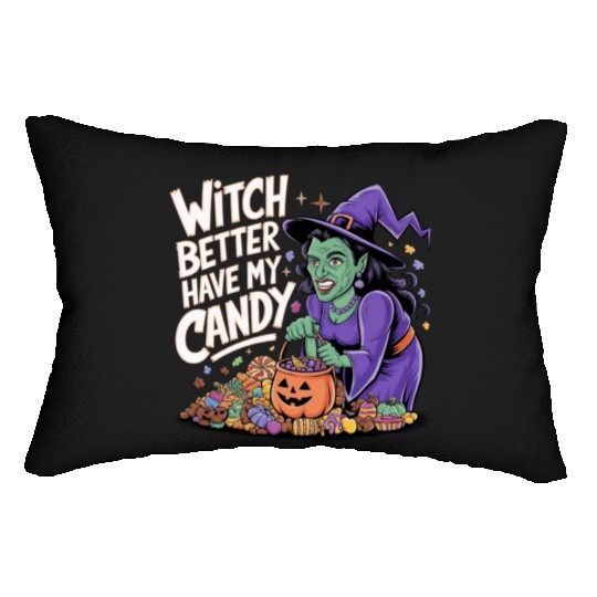witch better have my candy 2 Lumbar Pillows