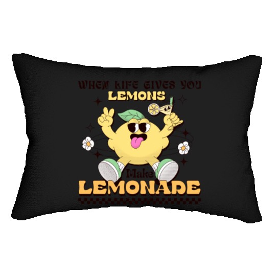 Lemon Quote Lumbar Pillows