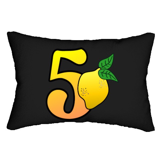 Number 50th Birthday Lemon Lumbar Pillows
