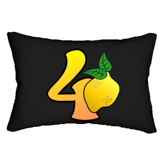 40th Birthday Lemon Lumbar Pillows