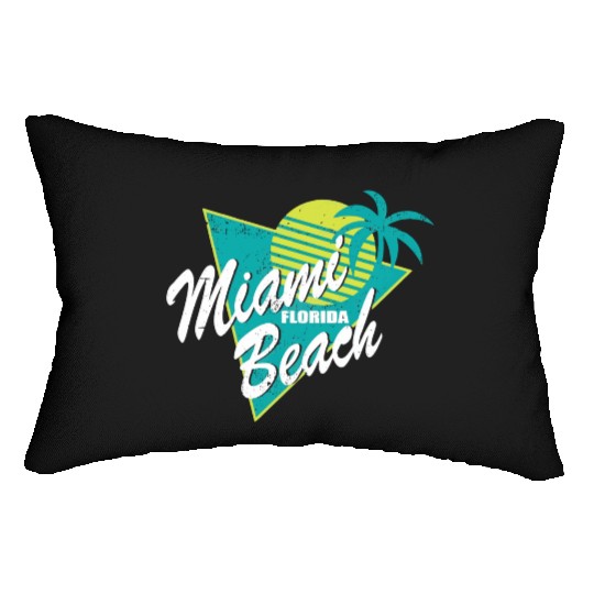 Miami Florida Beach Lumbar Pillows