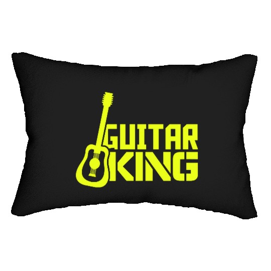 Guitar King Guitarist Text Bassist Royal Fun Quote Lumbar Pillows