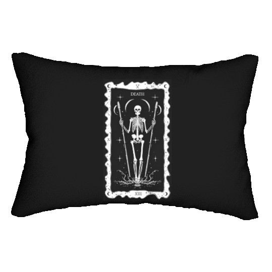 Minimalist Death Tarot Card Lumbar Pillows
