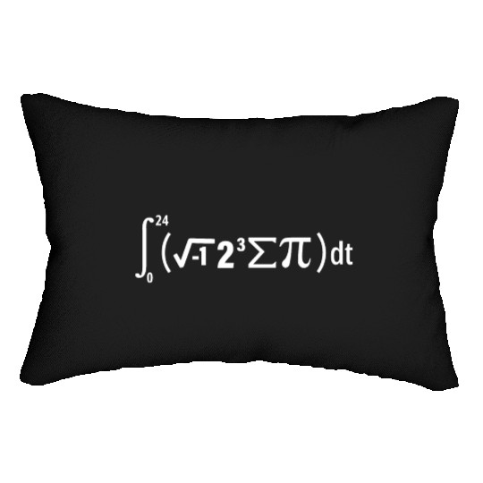 Funny Math Joke I Ate Some Pie All Day Long Pi Day Lumbar Pillows