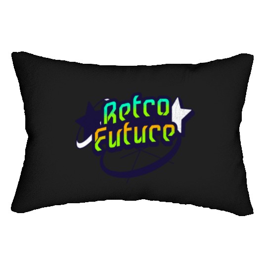 Retro Future - Neon Streetwear for Y2K lovers Lumbar Pillows