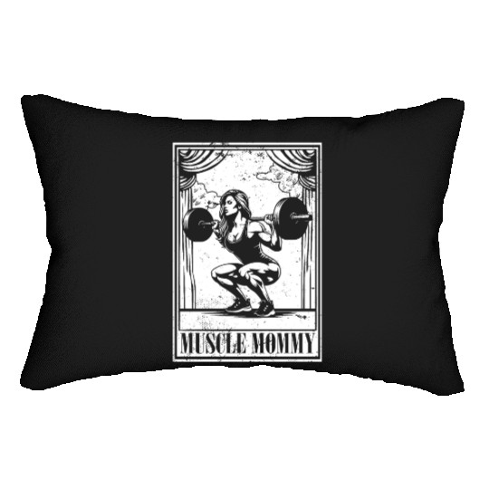 Tarot Cards Muscle Mommy Squatting Barbell Lumbar Pillows