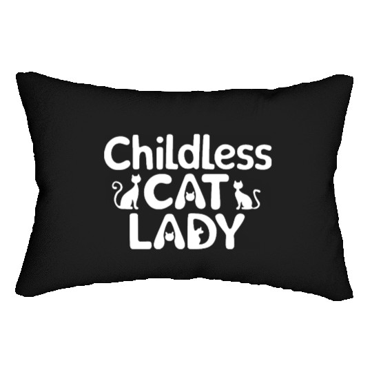 Childless Cat lady Kamala Harris Lumbar Pillows