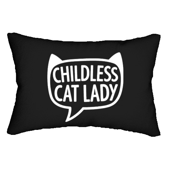 Childless Cat lady Kamala Harris Lumbar Pillows