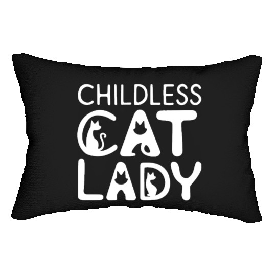 Childless Cat lady Kamala Harris Lumbar Pillows