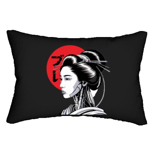 Cyberpunk Vaporwave Japanese Neon Street Art Lumbar Pillows