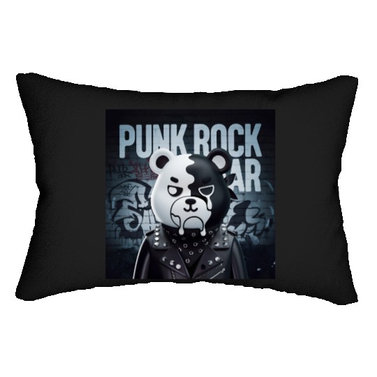 Punk Rock Bear Lumbar Pillows