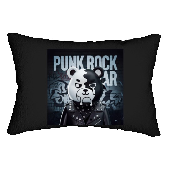 Punk Rock Bear Lumbar Pillows