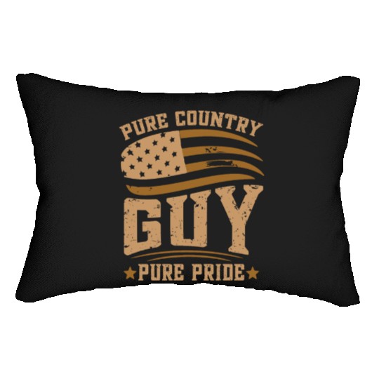 Small Town Us Flag Country Livin Boy Lumbar Pillows